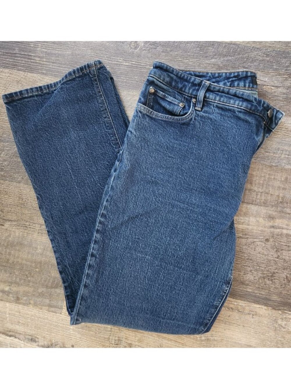 Lauren Ralph Lauren Jeans Womens Plus 18W Blue Wash Boot Leg Stretch Denim